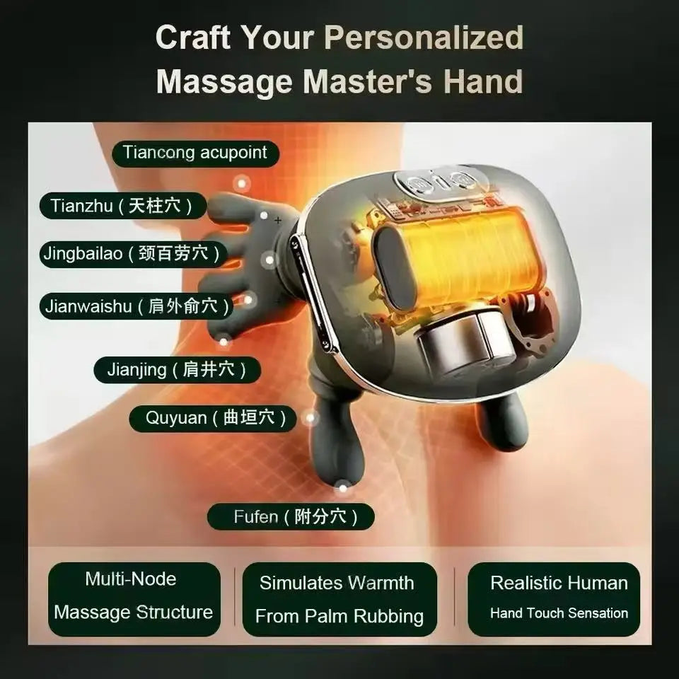 4D Shiatsu Neck and Shoulder Massager with Heat Therapy