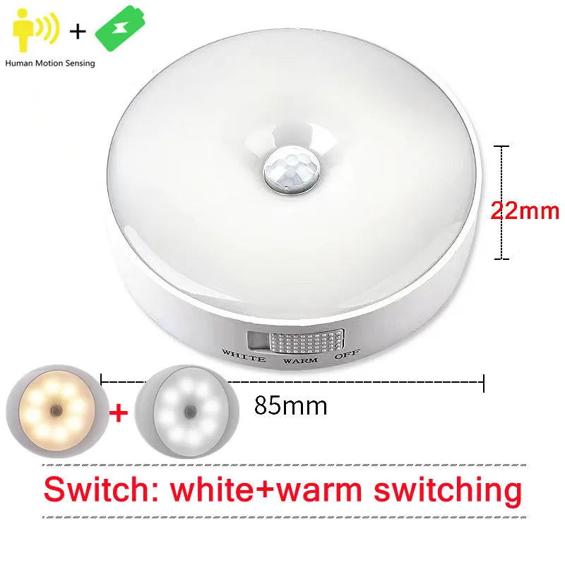 USB Rechargeable PIR Motion Sensor Night Light