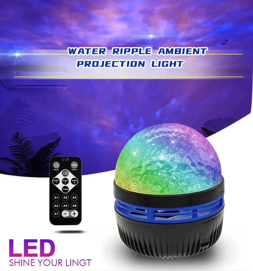 USB-Powered RGB Galaxy Star Projector Night Light