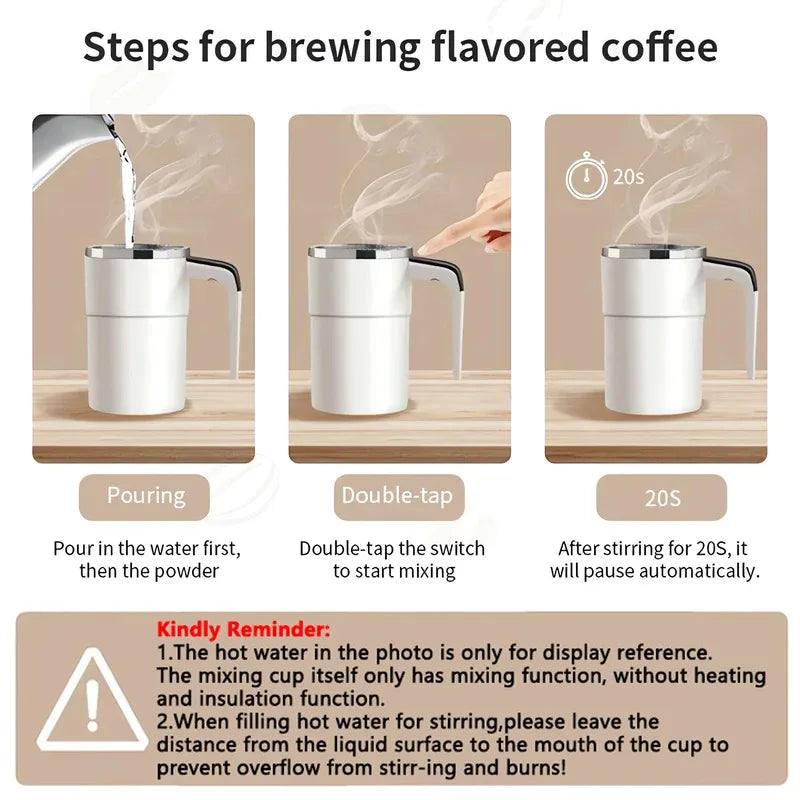 380ml Self-Stirring Coffee Mug with LCD Temperature Display