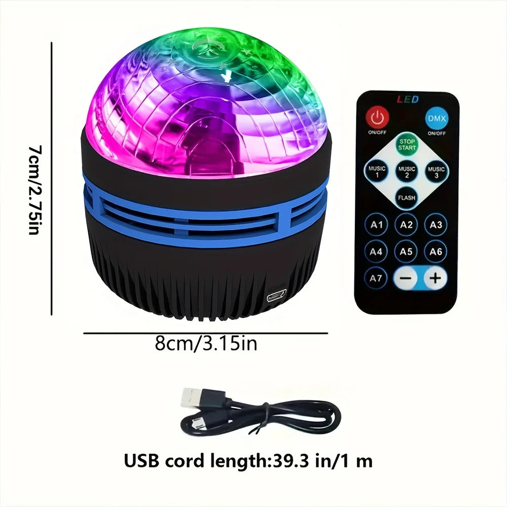 USB-Powered RGB Galaxy Star Projector Night Light