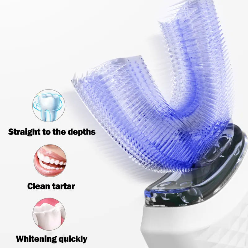 U-Shaped 360° Electric Toothbrush with 4 Brushing Modes
