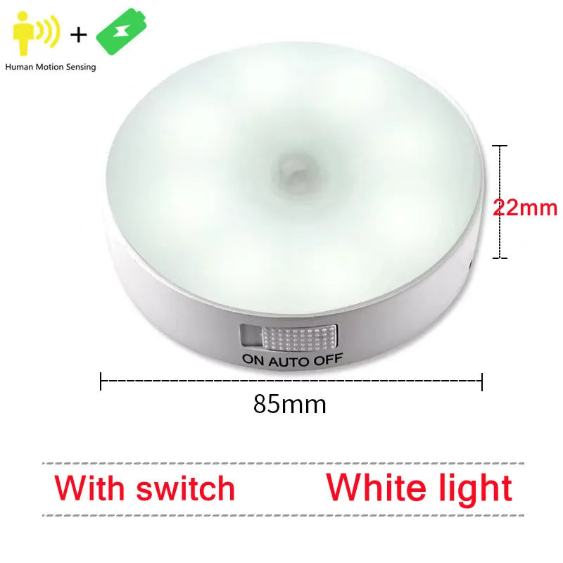 USB Rechargeable PIR Motion Sensor Night Light