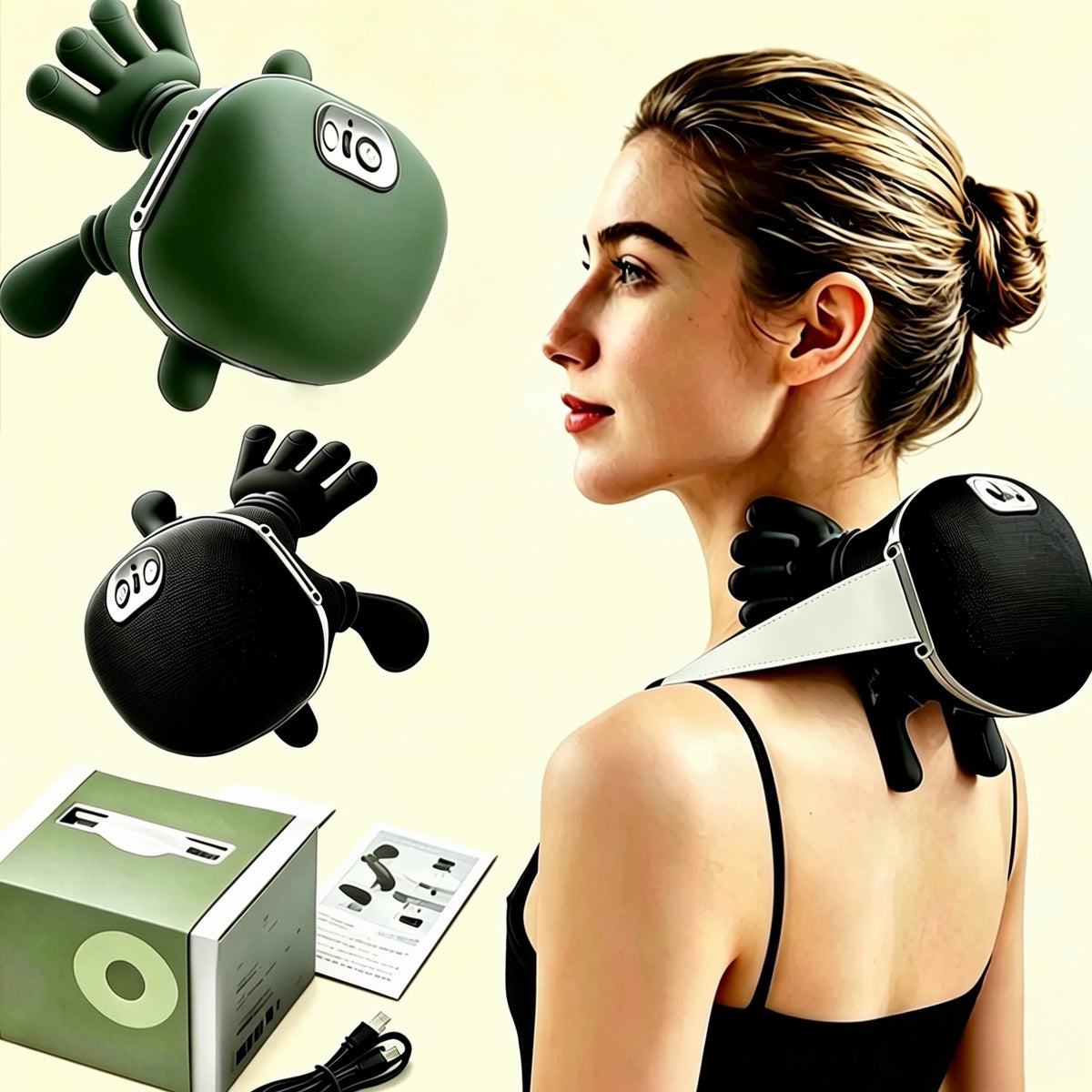 4D Shiatsu Neck and Shoulder Massager with Heat Therapy