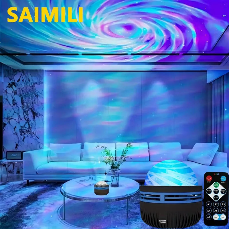 USB-Powered RGB Galaxy Star Projector Night Light