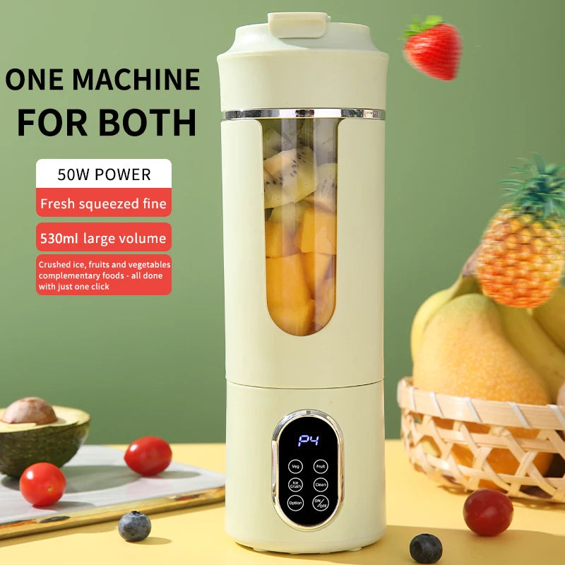 USB-Rechargeable Personal Blender with Stainless-Steel Blades