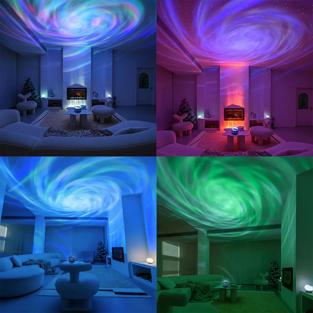 USB-Powered RGB Galaxy Star Projector Night Light