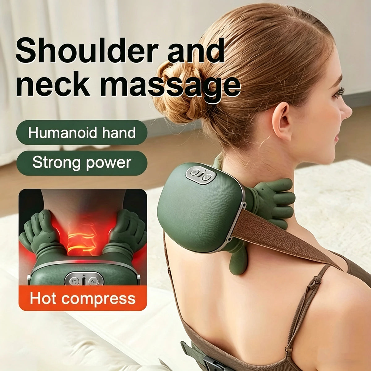 4D Shiatsu Neck and Shoulder Massager with Heat Therapy