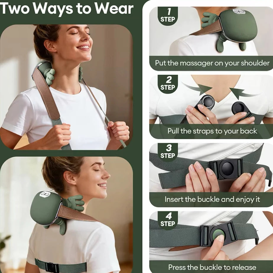 4D Shiatsu Neck and Shoulder Massager with Heat Therapy