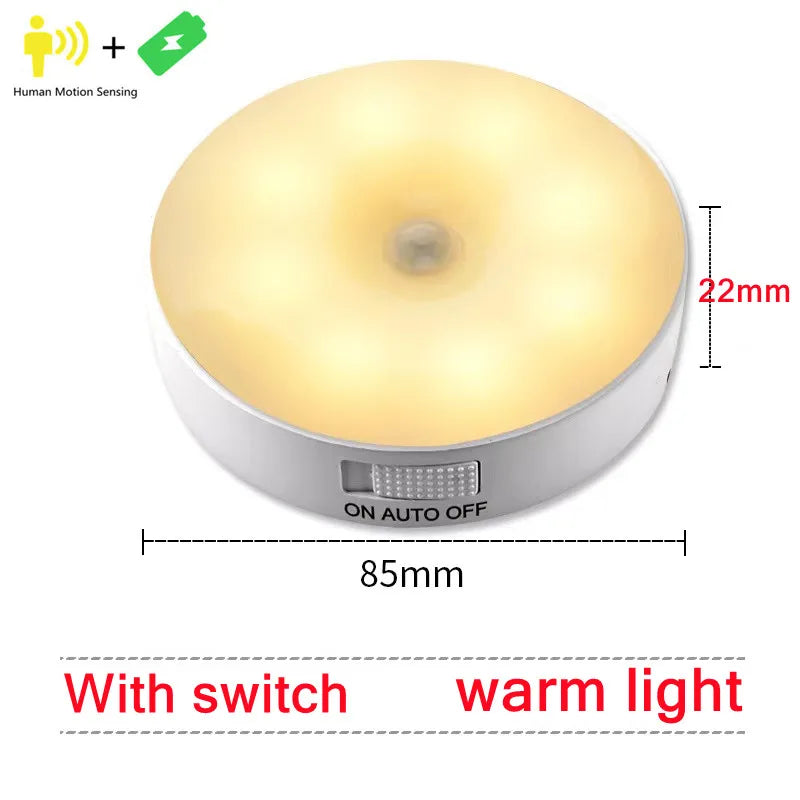 USB Rechargeable PIR Motion Sensor Night Light