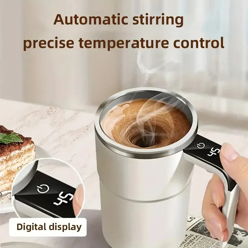 380ml Self-Stirring Coffee Mug with LCD Temperature Display