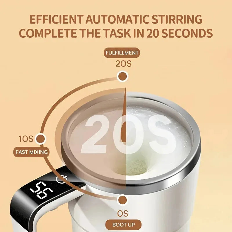 380ml Self-Stirring Coffee Mug with LCD Temperature Display