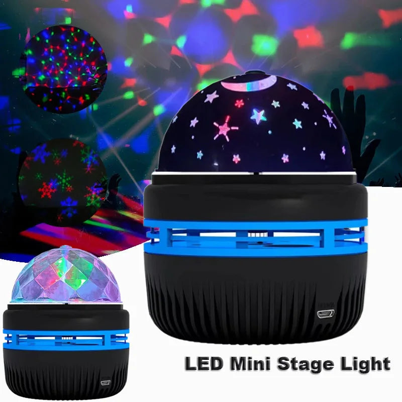 USB-Powered RGB Galaxy Star Projector Night Light
