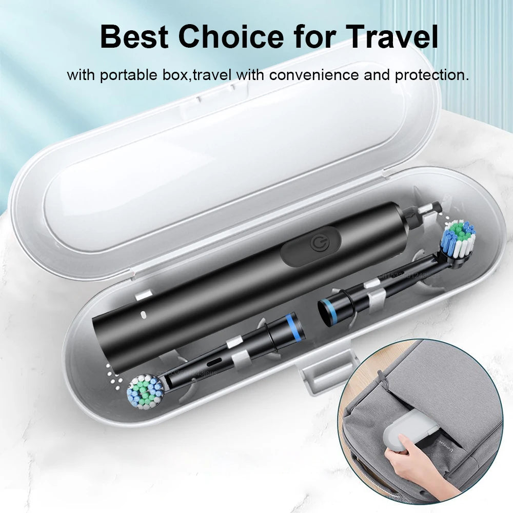 Rechargeable Rotary Electric Toothbrush with 8 Brush Heads