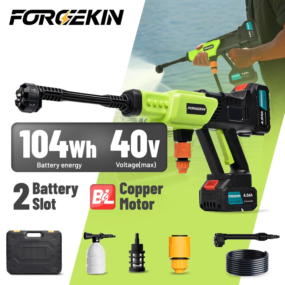FORGEKIN 40V Cordless Pressure Washer Gun, 6-in-1, Battery Not Included