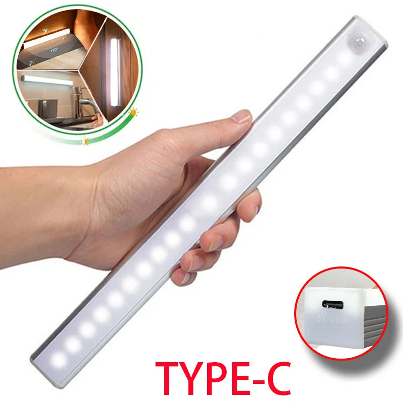 USB-C Rechargeable LED Motion Sensor Light Strip