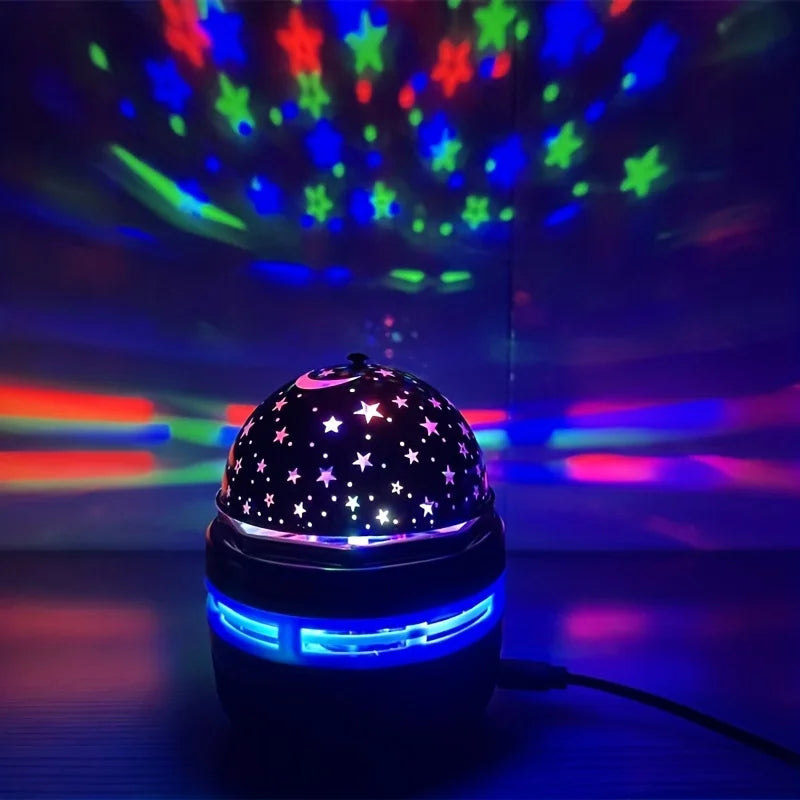 USB-Powered RGB Galaxy Star Projector Night Light