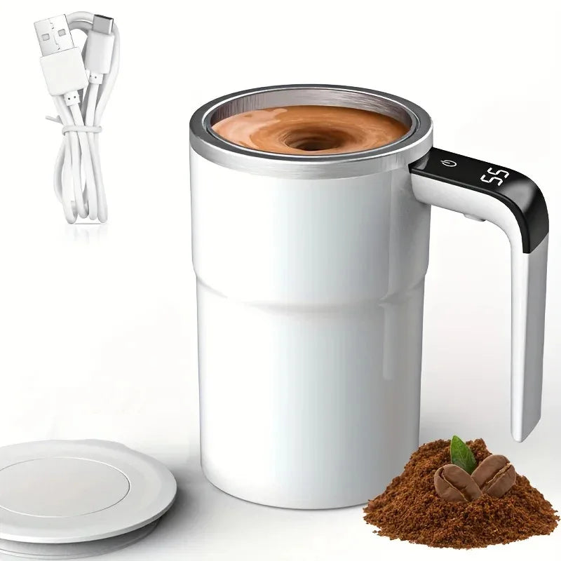 380ml Self-Stirring Coffee Mug with LCD Temperature Display